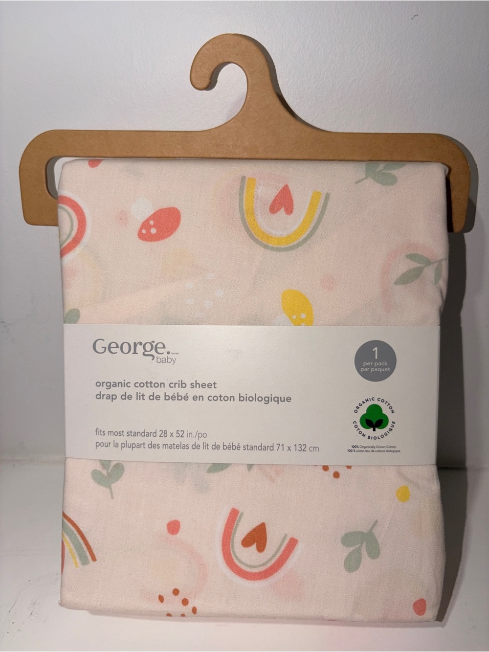 George Baby Organic Cotton Single Pack Crib Sheet